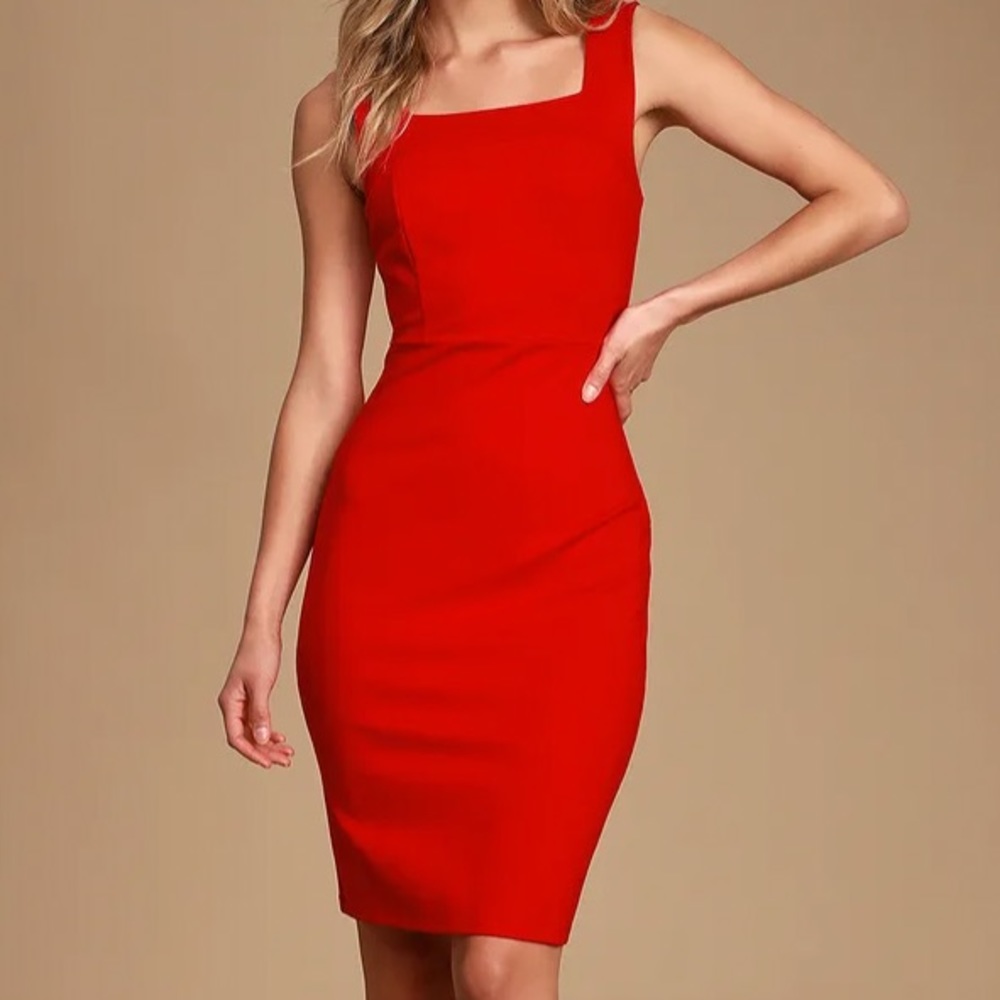 Lulu’s Red Fitted/Bodycon Dress